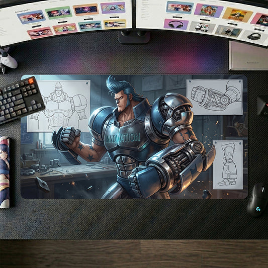 Franky anime mouse pad XL gaming desk mat Flexing Arm Cyberpunk