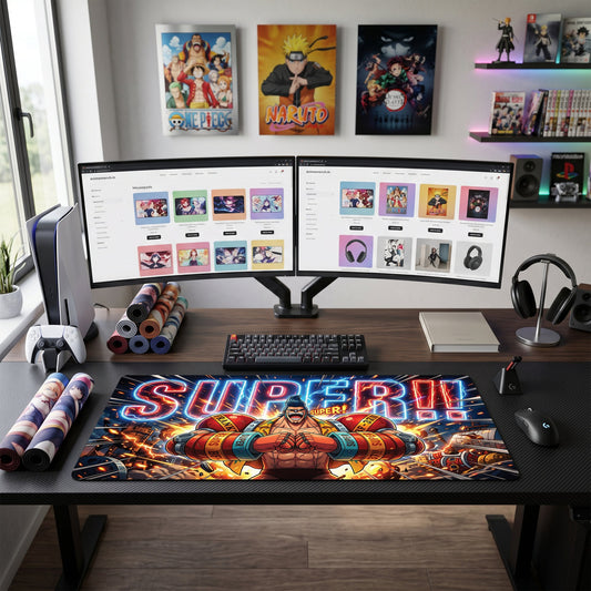Franky anime mouse pad XL gaming desk mat Flexing Muscles Cyberpunk