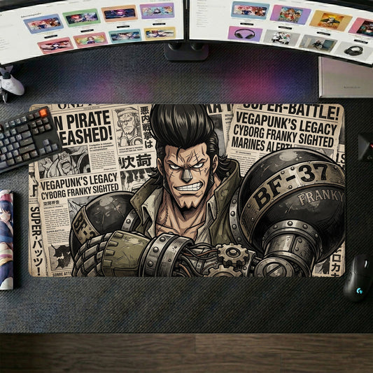 Franky anime mouse pad XL gaming desk mat Cyborg Pose Cyberpunk