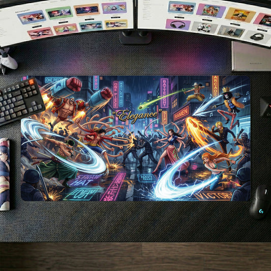 Franky anime mouse pad XL gaming desk mat Fighting Pose Cyberpunk