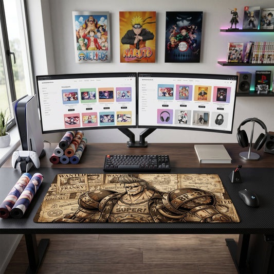 Franky anime mouse pad XL gaming desk mat Flexing Muscles Cyberpunk