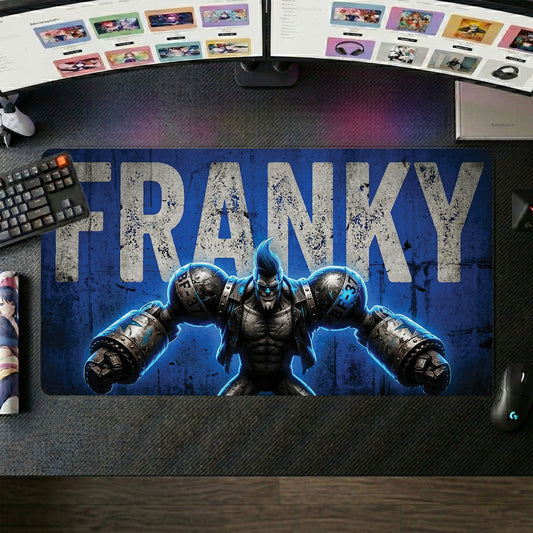 Franky anime mouse pad XL gaming desk mat Powerful Pose Cyberpunk