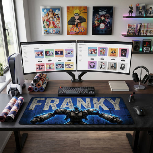 Franky anime mouse pad XL gaming desk mat Powerful Pose Cyberpunk
