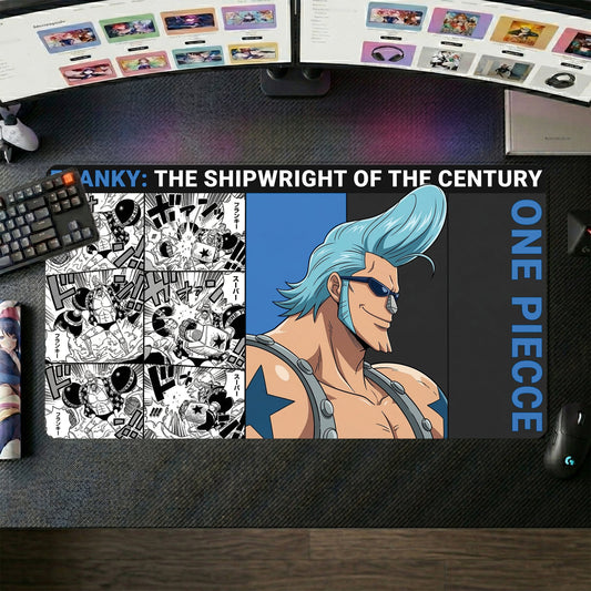 Franky anime mouse pad XL gaming desk mat Smirking Pose Cyberpunk