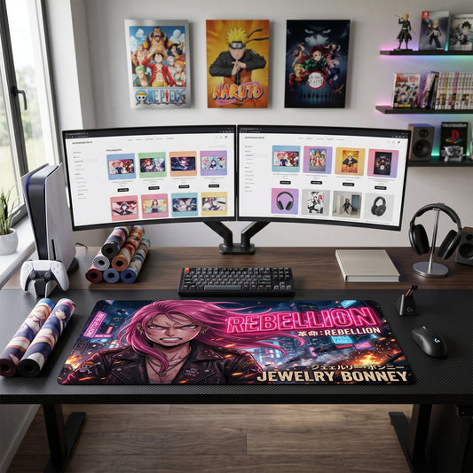 Jewelry Bonney anime mouse pad XL gaming desk mat Rebellion Punk Rock