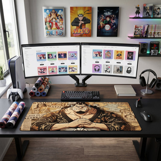 Jinbe anime mouse pad XL gaming desk mat Fishman Ancient Warrior
