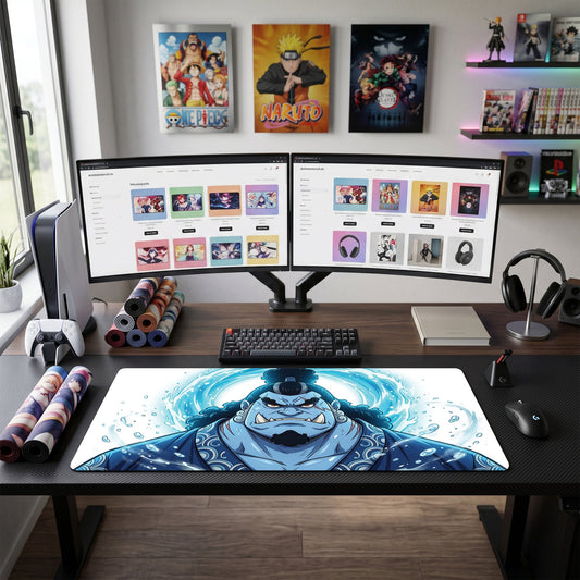 Jinbe anime mouse pad XL gaming desk mat Intense Gaze Dark Fantasy