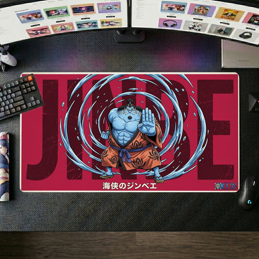 Jinbe anime mouse pad XL gaming desk mat Martial Arts Pose Dynamic Action
