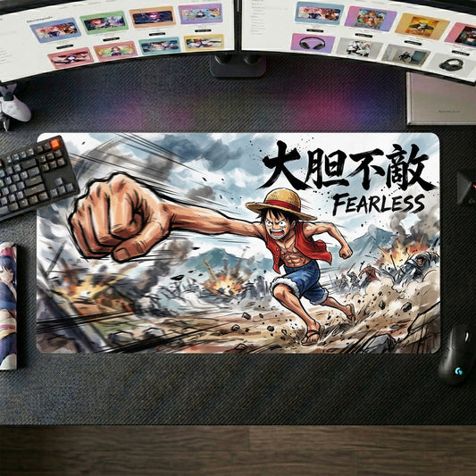 Luffy anime mouse pad XL gaming desk mat Fist Battle Cinematic