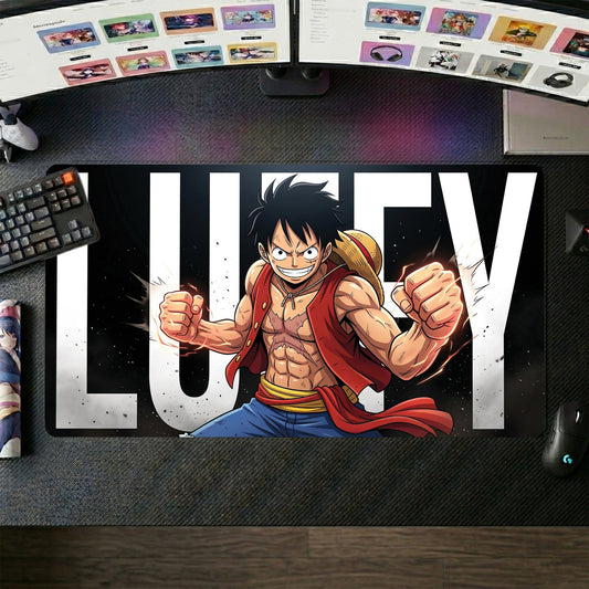 Luffy anime mouse pad XL gaming desk mat Flexing Muscles Dynamic Art