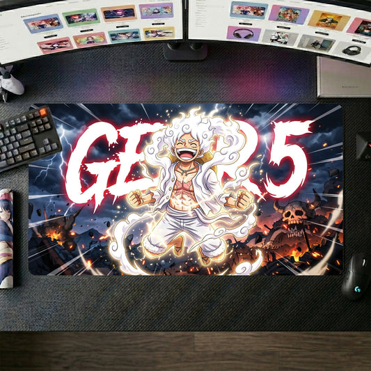 Luffy anime mouse pad XL gaming desk mat Gear5 Electricstorm