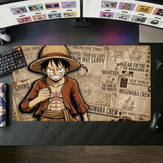 Luffy anime mouse pad XL gaming desk mat Gearing Up Adventure