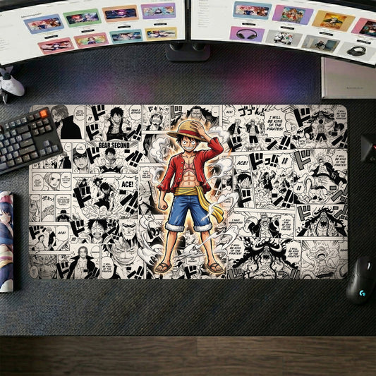Luffy anime mouse pad XL gaming desk mat Gears Comic Book