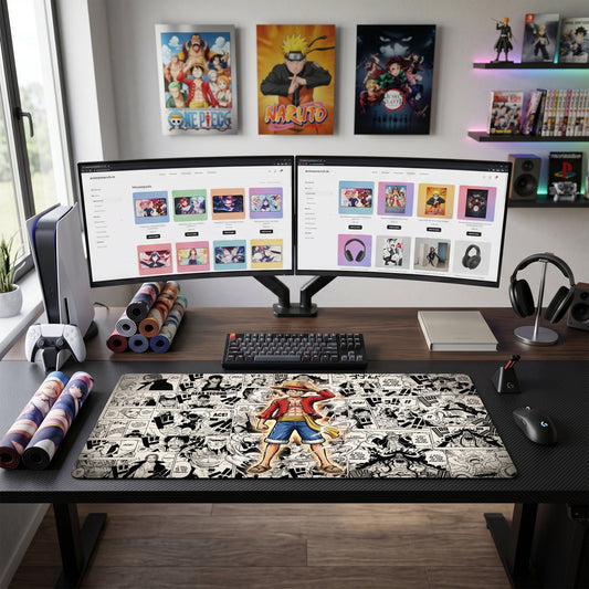Luffy anime mouse pad XL gaming desk mat Gears Comic Book