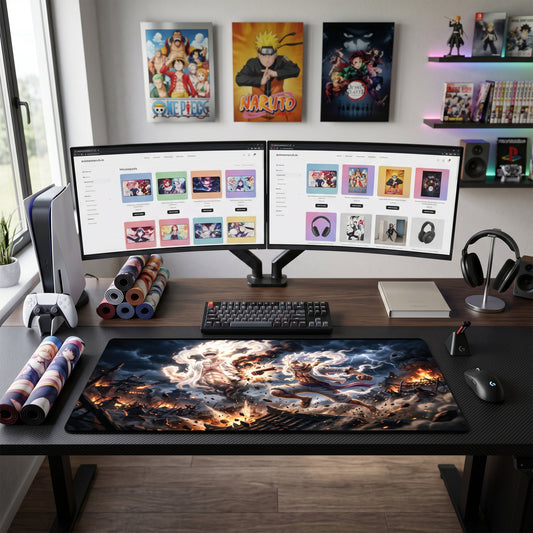 Luffy anime mouse pad XL gaming desk mat Gum Gum Fruit Power