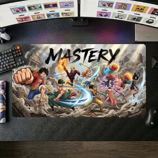 Luffy anime mouse pad XL gaming desk mat Fist Forward Dynamic Art