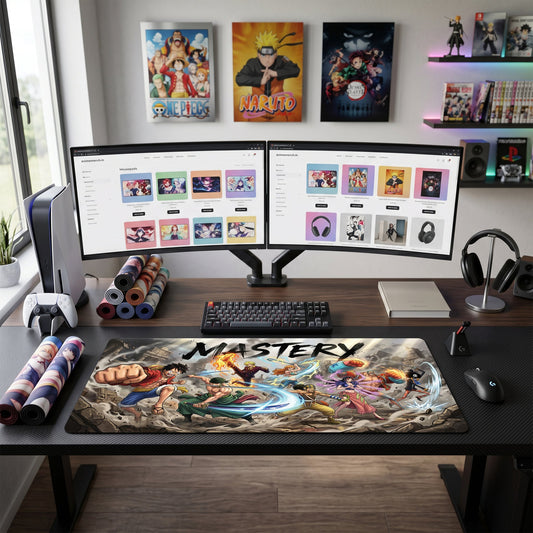 Luffy anime mouse pad XL gaming desk mat Fist Forward Dynamic Art