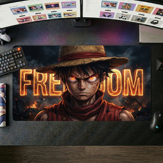 Luffy anime mouse pad XL gaming desk mat Intense Gaze Dark Fantasy