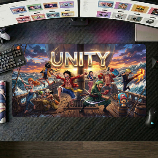 Luffy anime mouse pad XL gaming desk mat Jumping Forward Vibrant Dynamic