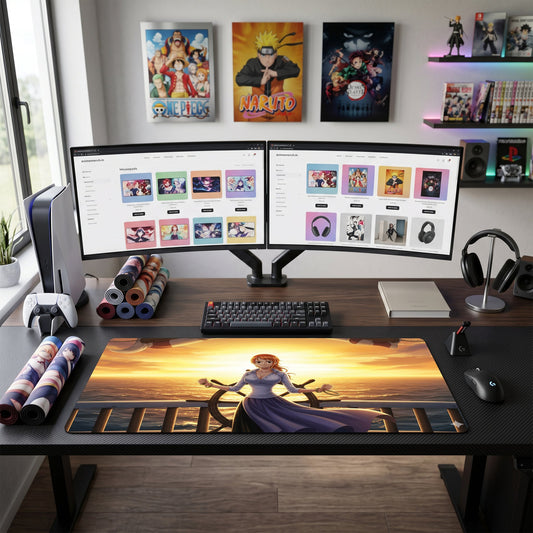 Nami anime mouse pad XL gaming desk mat Sunset Sailing Chic