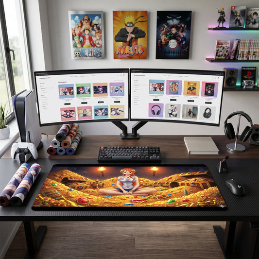 Nami anime mouse pad XL gaming desk mat Treasure Trove Gilded Luxe
