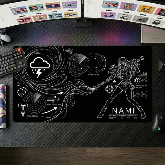 Nami anime mouse pad XL gaming desk mat Dynamic Pose Digital Art