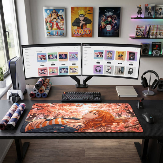 Nami anime mouse pad XL gaming desk mat Lying Down Spring Vibes
