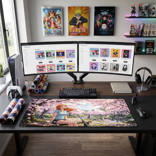 Nami anime mouse pad XL gaming desk mat Sitting Relaxed Vibrant Delicate