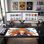 Nami anime mouse pad XL gaming desk mat Smiling Confidently Vibrant Dramatic