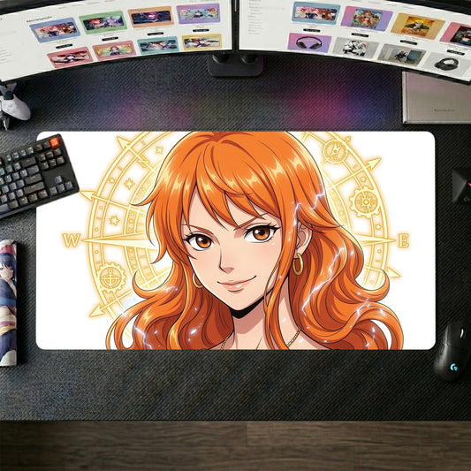Nami anime mouse pad XL gaming desk mat Smiling Directly Golden Glamour