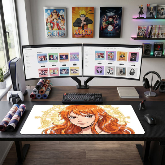 Nami anime mouse pad XL gaming desk mat Smiling Directly Golden Glamour