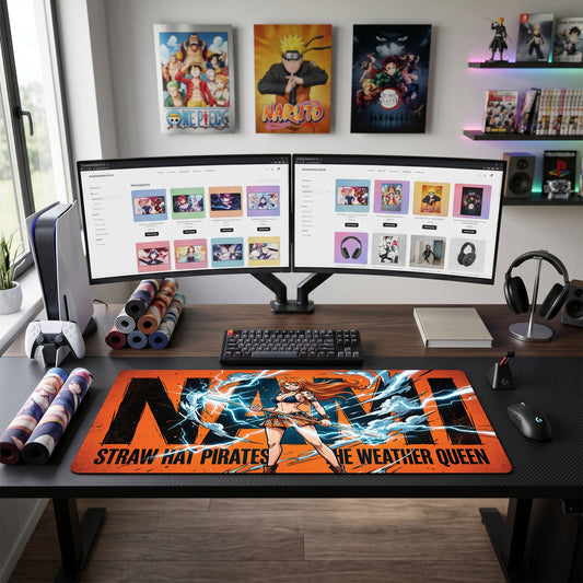 Nami anime mouse pad XL gaming desk mat Wielding Staff Dynamic Action