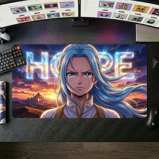 One Piece Girl anime mouse pad XL gaming desk mat Desert Hope Revolution