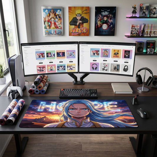 One Piece Girl anime mouse pad XL gaming desk mat Desert Hope Revolution