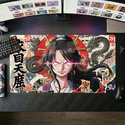 One Piece Girl anime mouse pad XL gaming desk mat Dragon Kanji Vibrance
