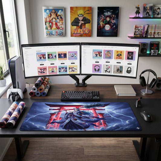 One Piece Girl anime mouse pad XL gaming desk mat Eletric Torii Warrior