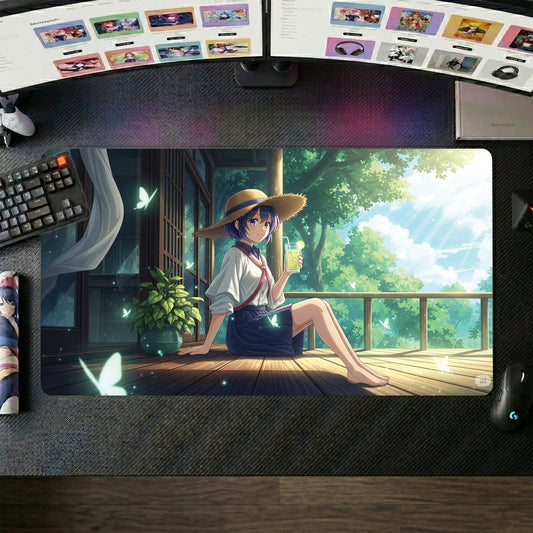 One Piece Girl anime mouse pad XL gaming desk mat Purple Hair Straw Hat