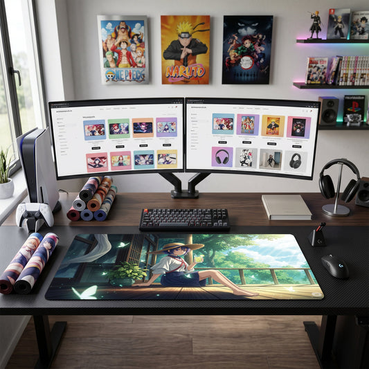 One Piece Girl anime mouse pad XL gaming desk mat Purple Hair Straw Hat