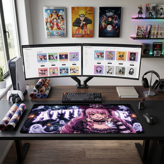 Perona anime mouse pad XL gaming desk mat Gothic Lolita Ghostly Chic