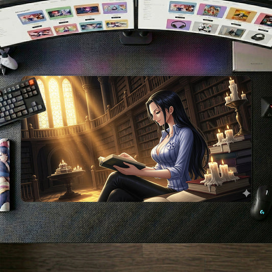 Robin anime mouse pad XL gaming desk mat Mystic Library Ambient