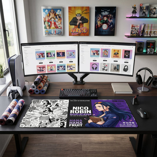 Robin anime mouse pad XL gaming desk mat Holding Book Dark Academia