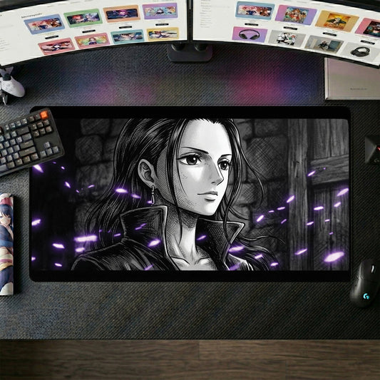 Robin anime mouse pad XL gaming desk mat Serious Gaze Dark Dramatic