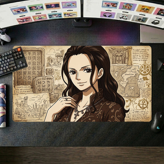 Robin anime mouse pad XL gaming desk mat Smiling Confidently Vintage Mystery