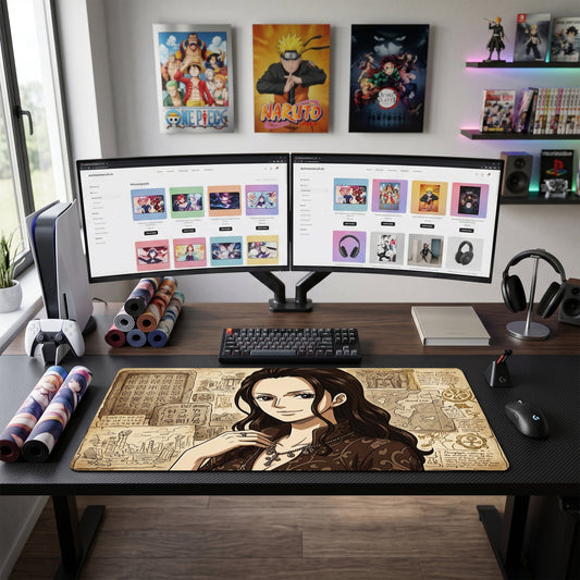 Robin anime mouse pad XL gaming desk mat Smiling Confidently Vintage Mystery
