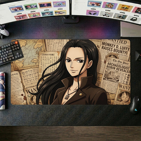 Robin anime mouse pad XL gaming desk mat Smiling Slyly Mature Dark