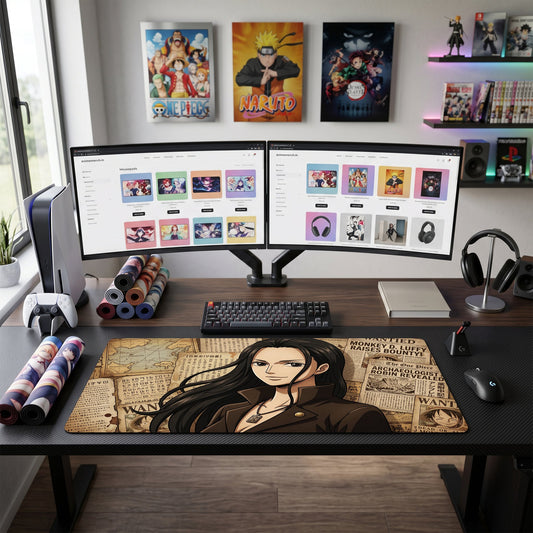Robin anime mouse pad XL gaming desk mat Smiling Slyly Mature Dark