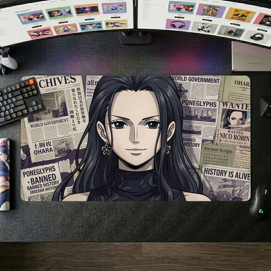 Robin anime mouse pad XL gaming desk mat Smiling Straight Gothic