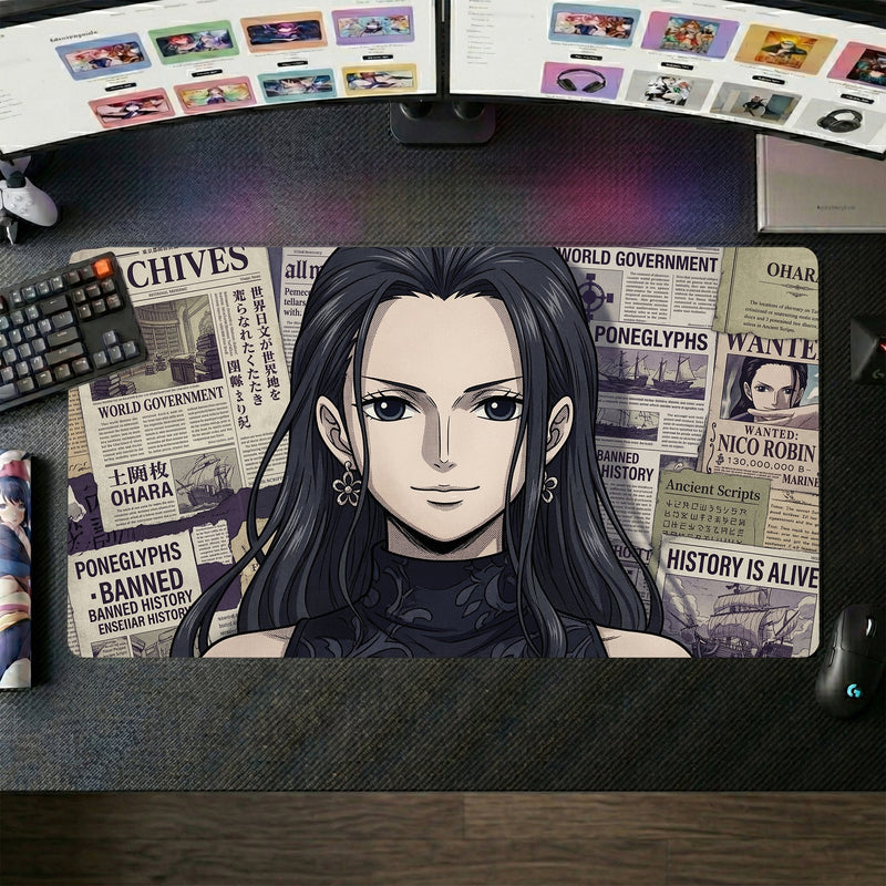 Robin anime mouse pad XL gaming desk mat Smiling Straight Gothic