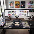 Robin anime mouse pad XL gaming desk mat Smiling Straight Gothic