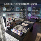 Robin anime mouse pad XL gaming desk mat Smiling Straight Gothic